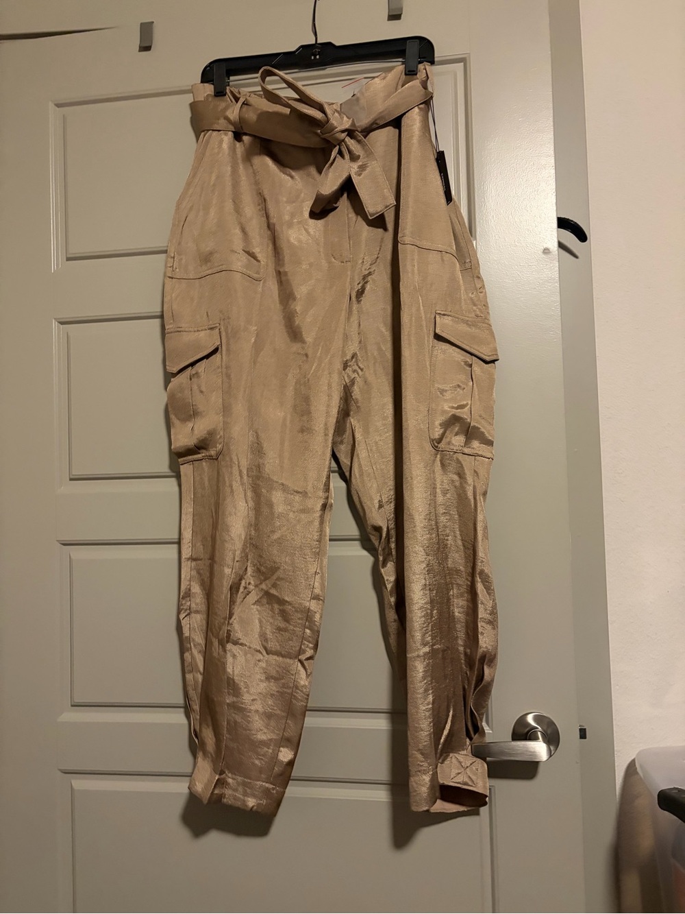 Express Cargo Pants with Tie Belt